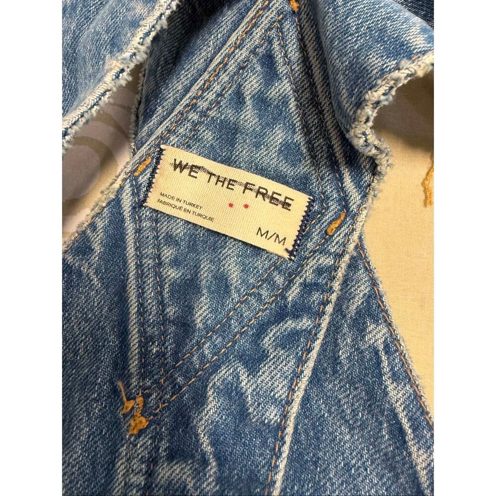 Free People We The Free Good Luck Barrel Dungarees Size M - Picture 13 of 13